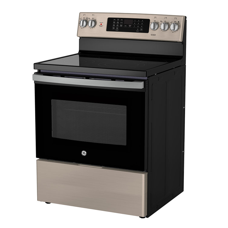 GEAppliances Ge 30” Freestanding Electric Convection Range With No